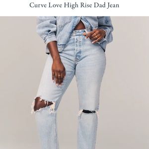Abercrombie & Fitch The Dad High Rise Jeans! (Curve Love) SHORT